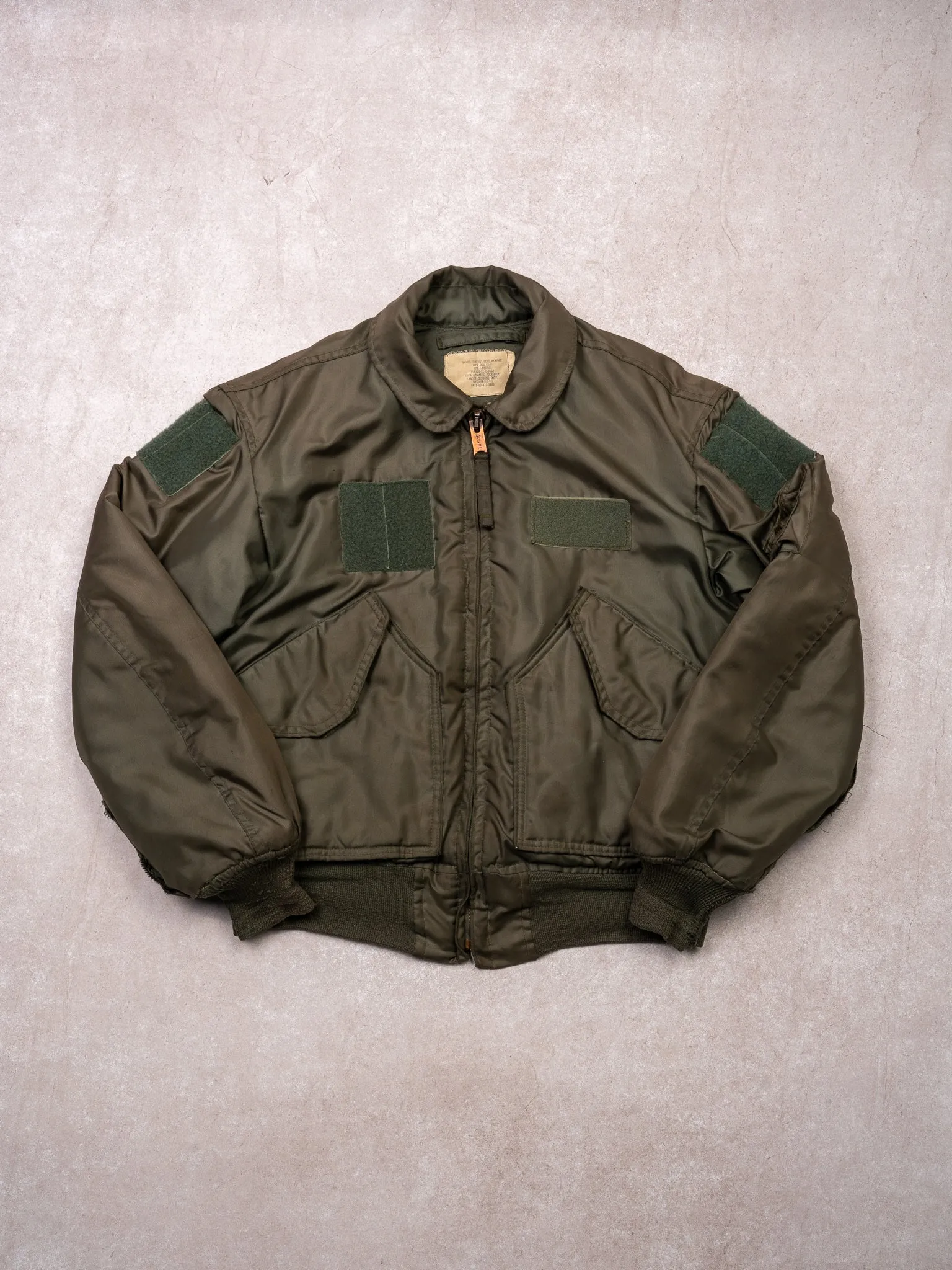 Vintage 80s Army Green CWU-45 Flight Bomber Jacket 2.0 (M) sold by Rebalance Vintage