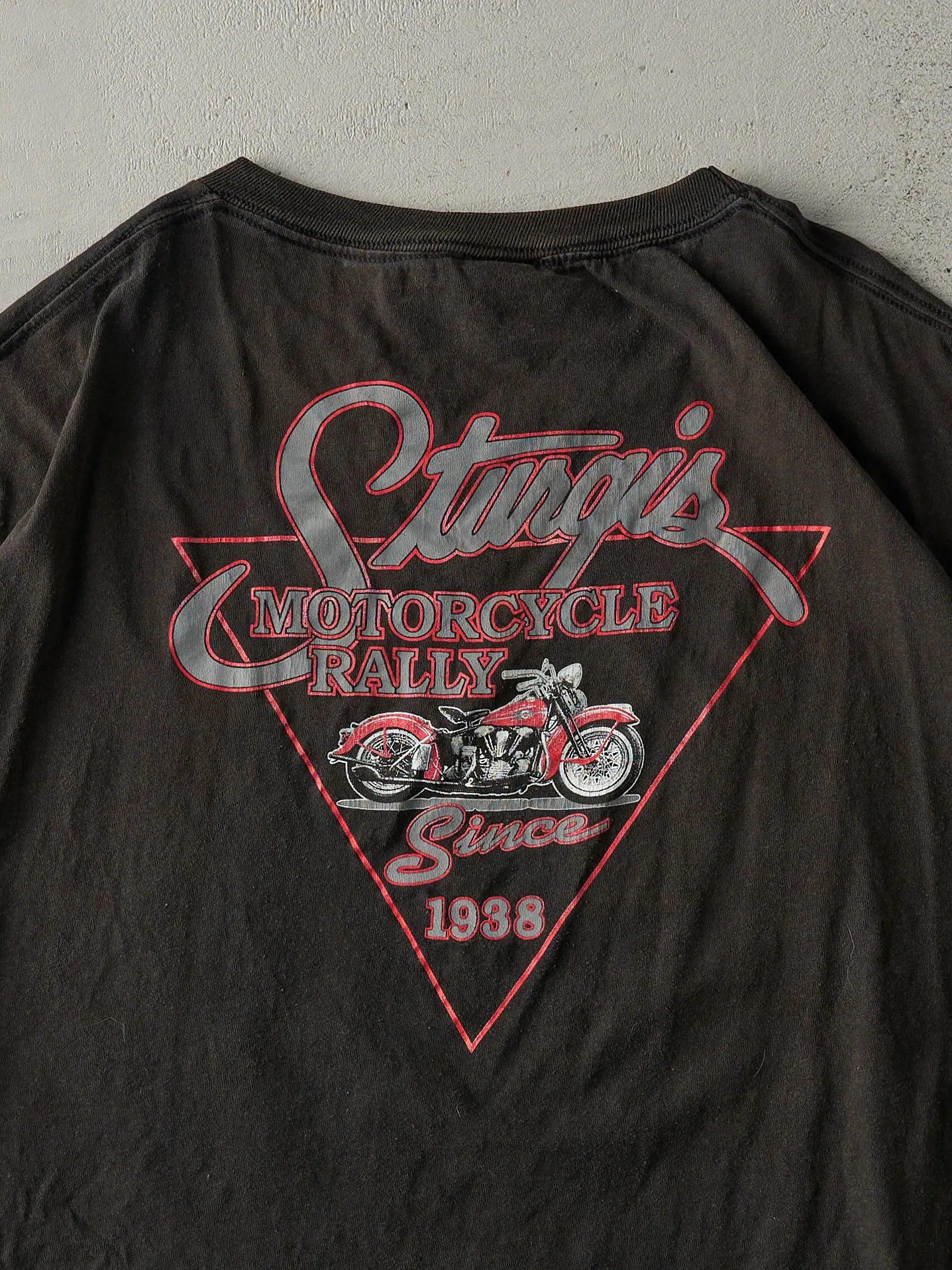 Vintage 00' Sun Faded Black The Broken Spoke Saloon Bike Rally Tee (XXL) sold by Rebalance Vintage product image thumbnail 4