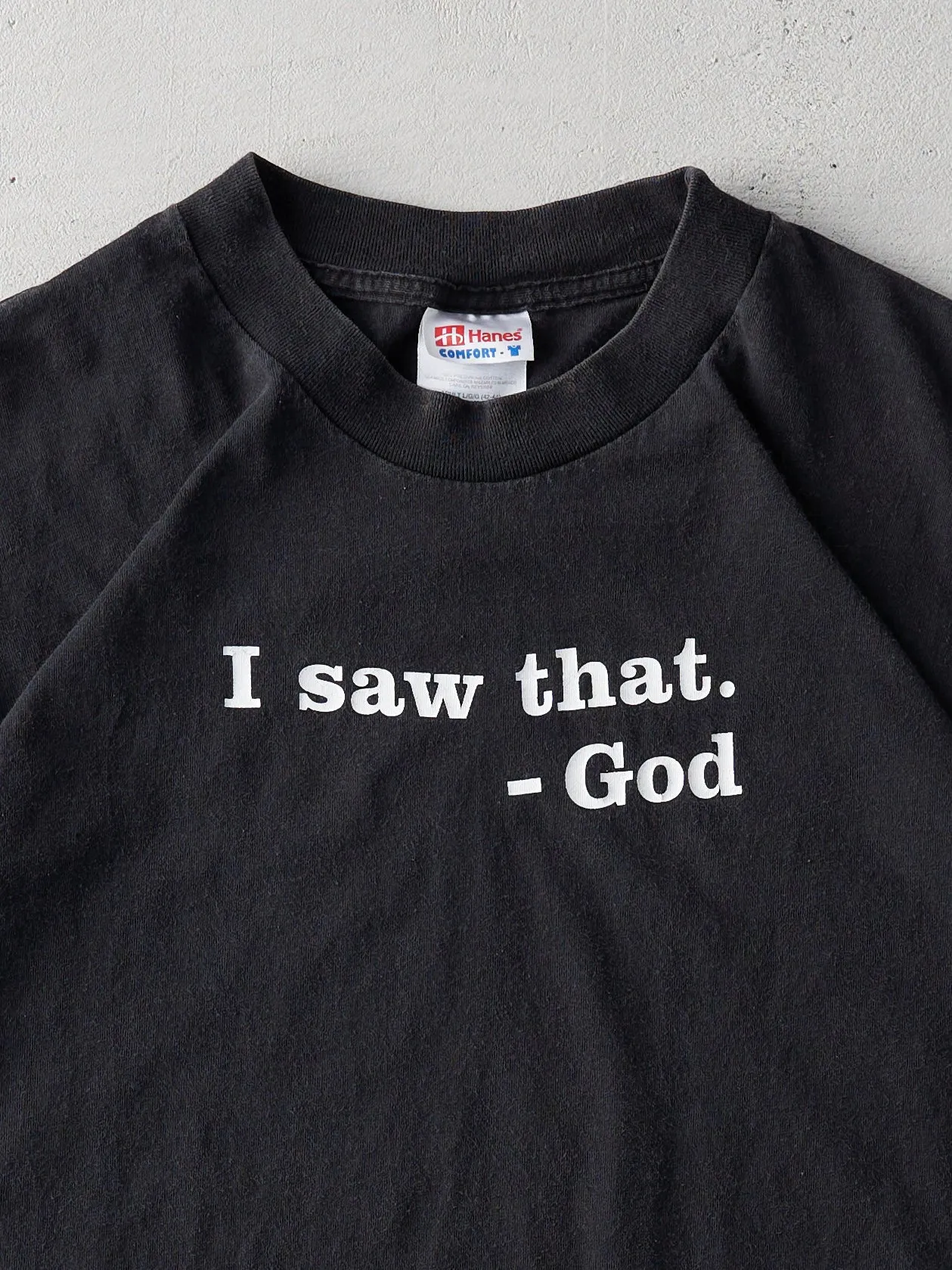 Vintage 90s Black "I Saw That" Tee (M) sold by Rebalance Vintage product image thumbnail 2