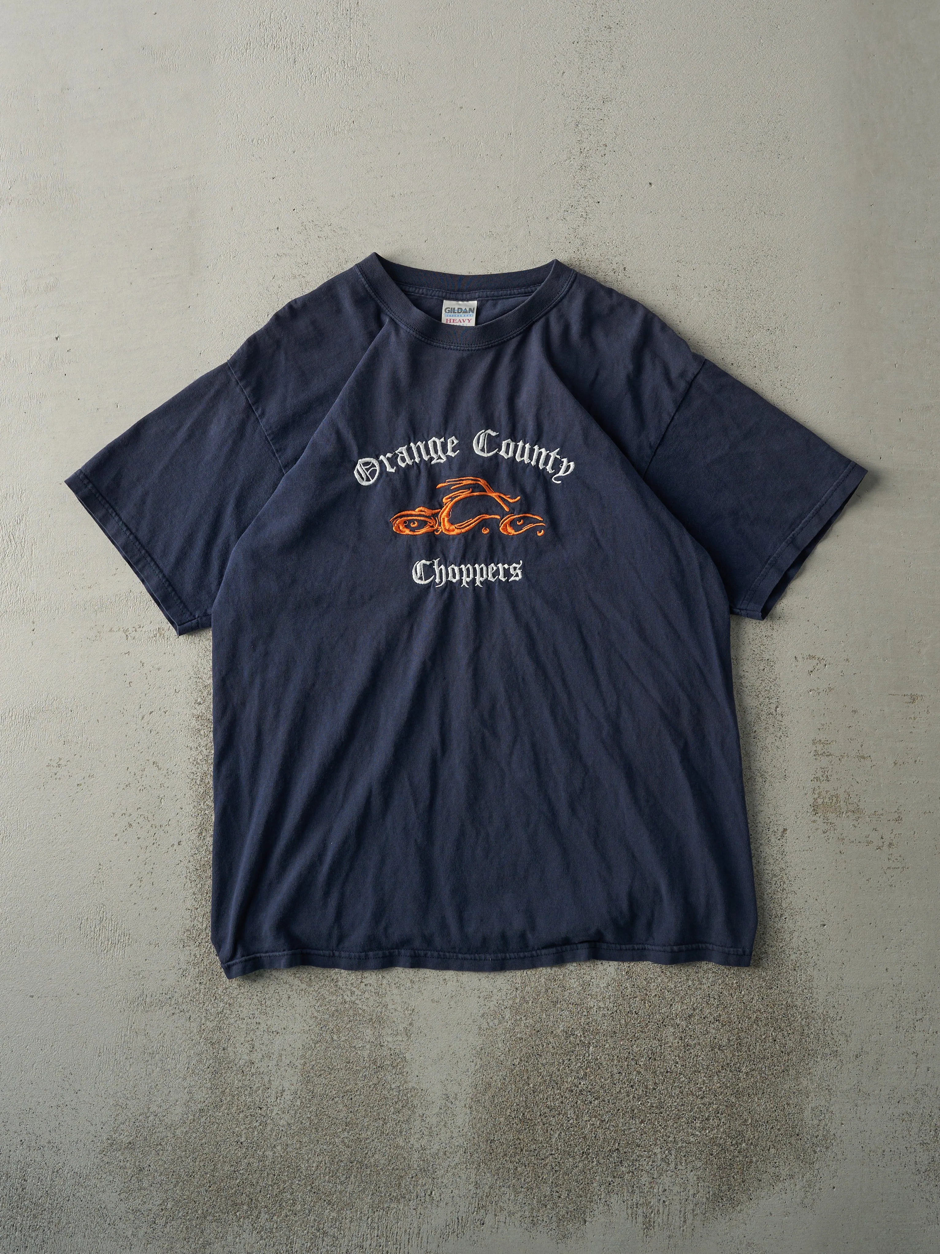 Vintage Y2K Navy Blue Embroidered Orange County Choppers Tee (M) sold by Rebalance Vintage