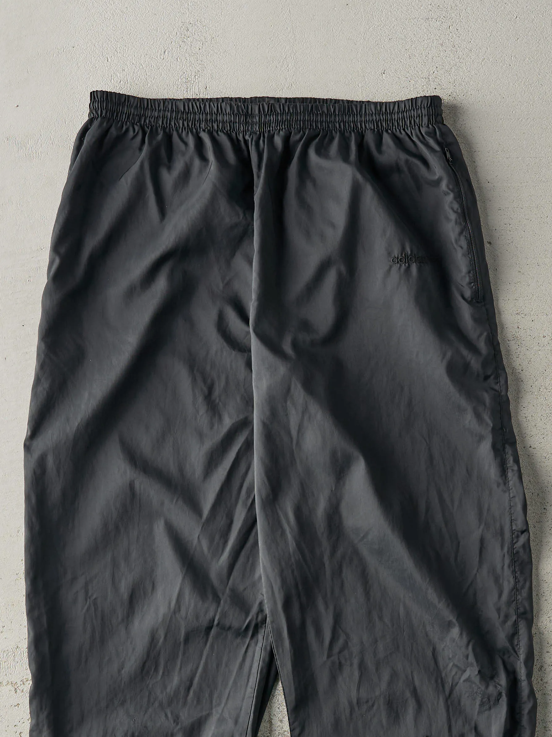 Vintage 90s Black Adidas Tonal Logo Windbreaker Pants (30x32) sold by Rebalance Vintage product image thumbnail 3