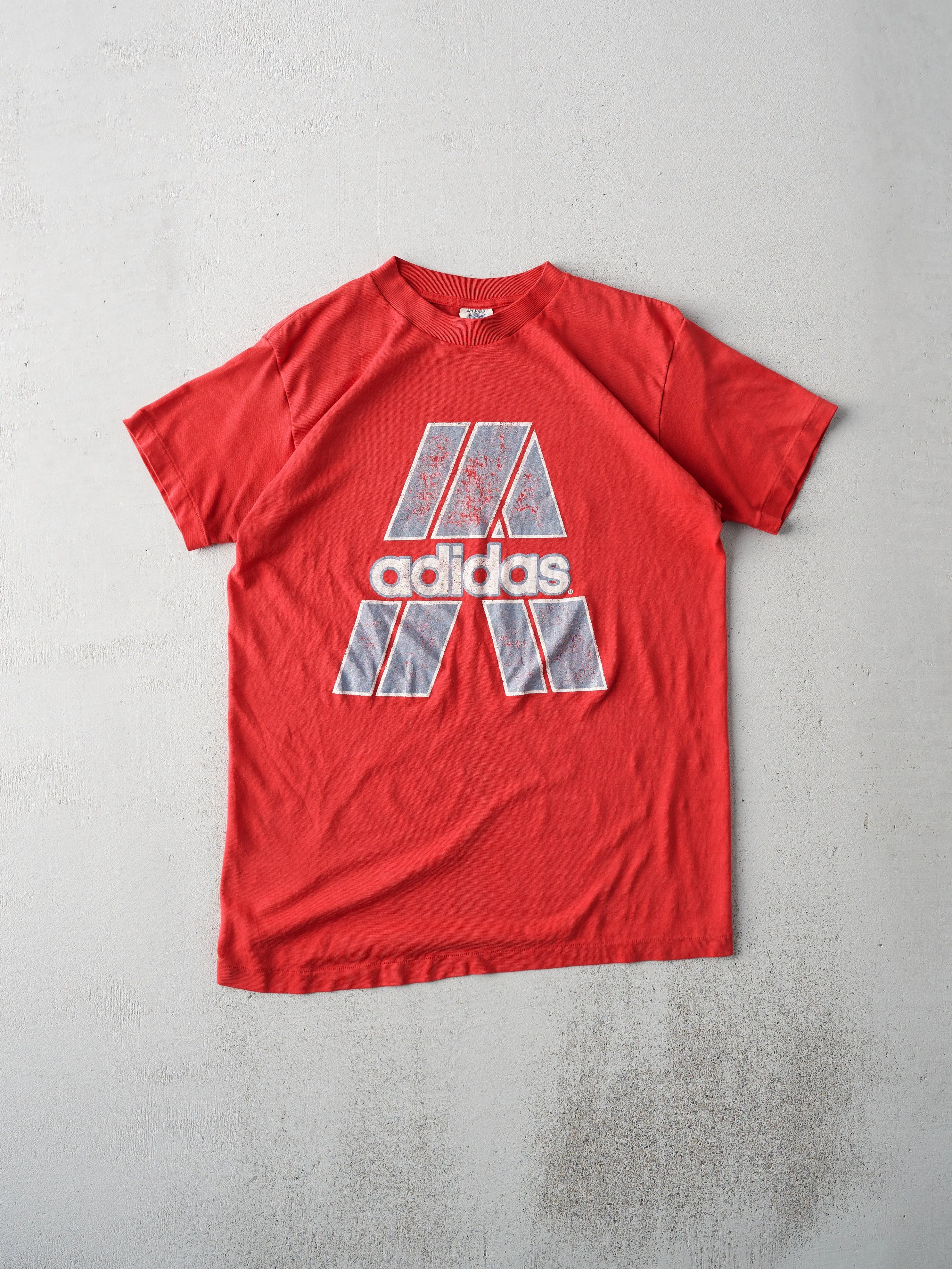 Vintage 87' Red Adidas Grand Prix Tennis Single Stitch Tee (S) sold by Rebalance Vintage