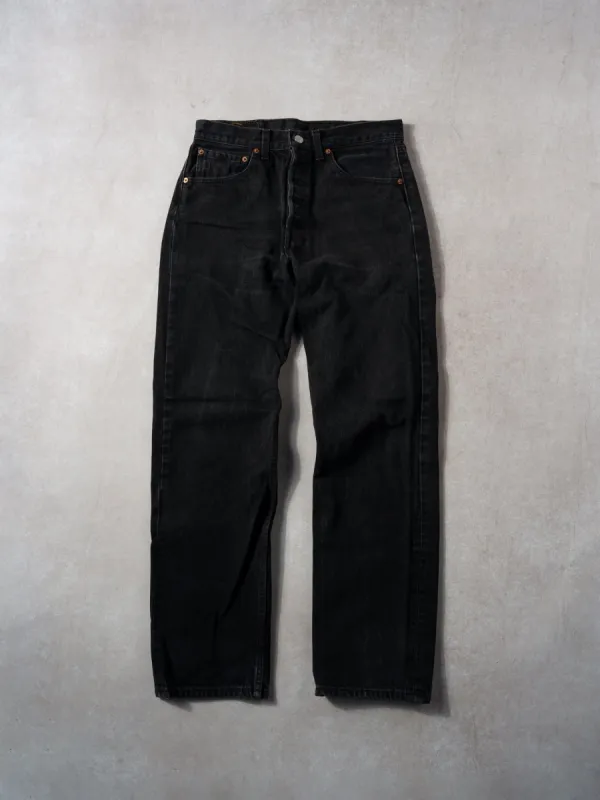 Vintage 90s Black Levi's 501 Denim Jeans (30x30) sold by Rebalance Vintage