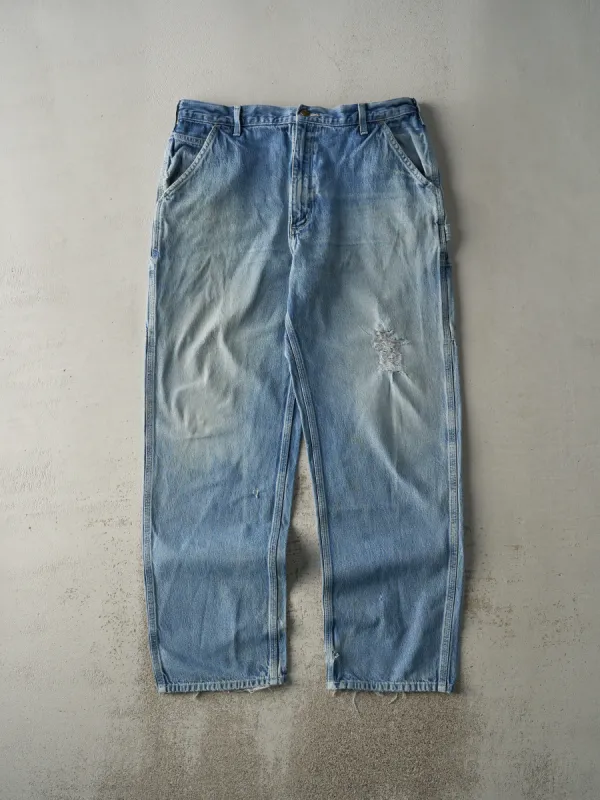 Vintage Y2K Light Wash Dungaree Fit Carhartt Carpenter Jeans (38x32.5) sold by Rebalance Vintage
