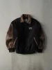 Vintage 90s Black UFCW Union Wool and Leather Varsity Jacket (M) sold by Rebalance Vintage