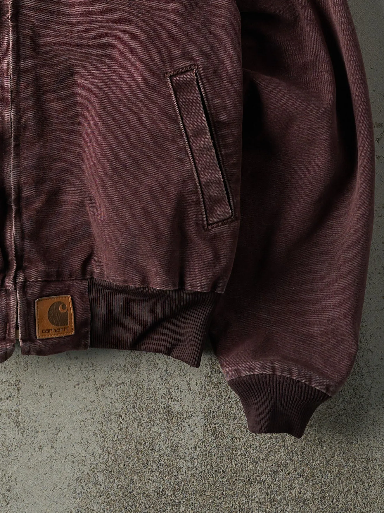 Vintage 90s Washed Burgundy Carhartt Santa Fe Jacket (M) sold by Rebalance Vintage product image thumbnail 3