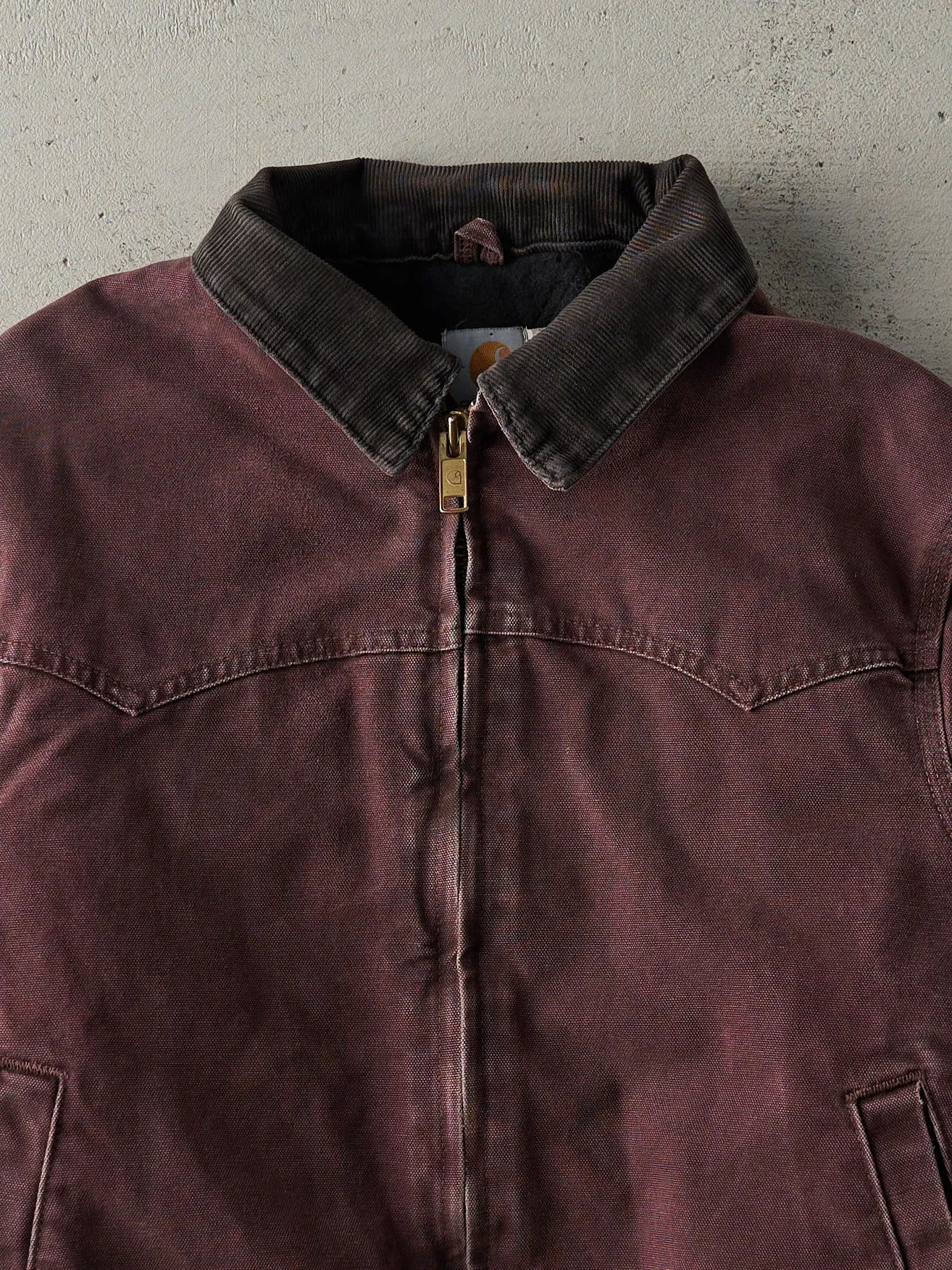 Vintage 90s Washed Burgundy Carhartt Santa Fe Jacket (M) sold by Rebalance Vintage product image thumbnail 2