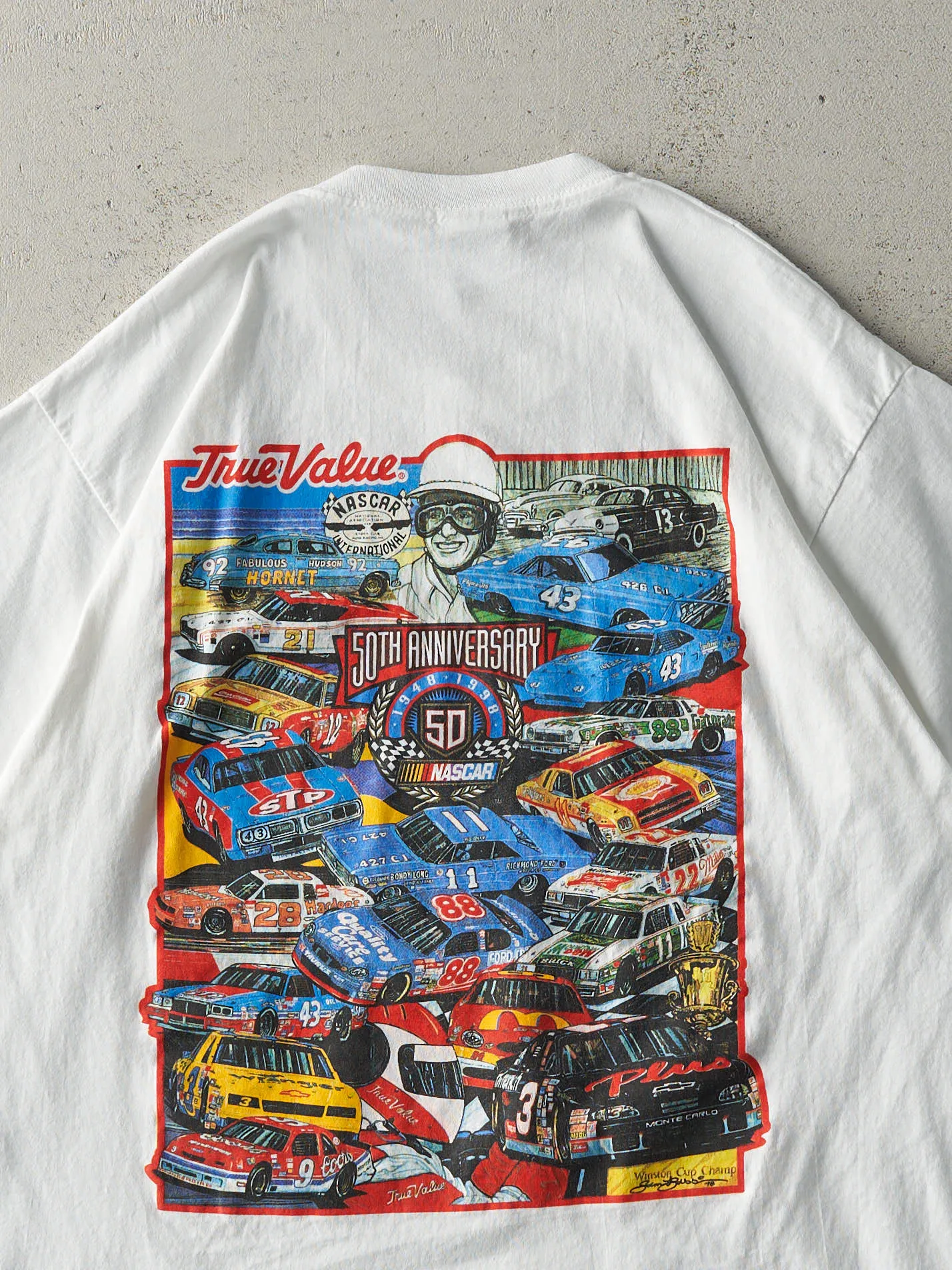 Vintage 98' White Nascar 50th Anniversary Tee (L) sold by Rebalance Vintage product image thumbnail 4