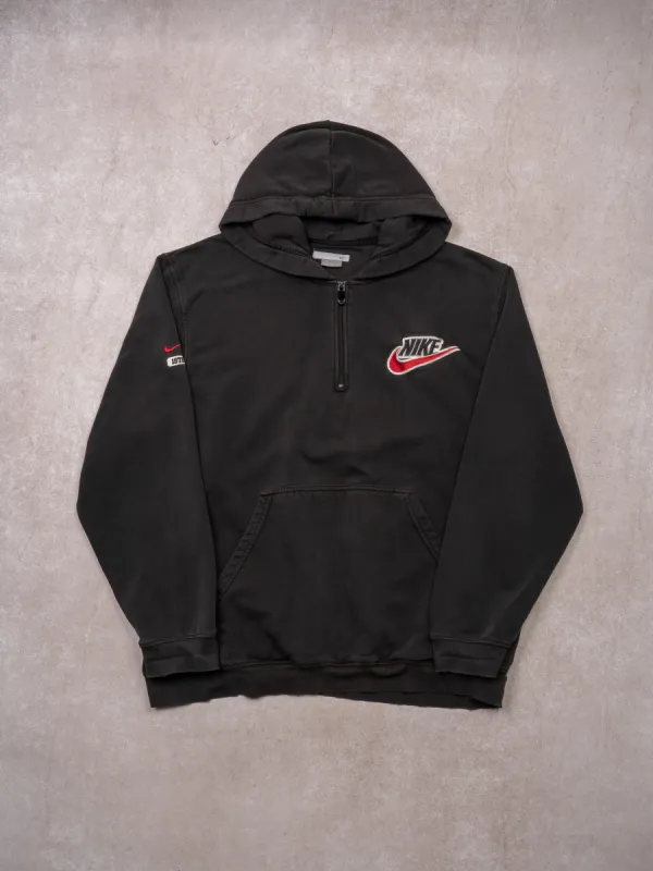 Vintage Y2K Washed Black Nike 1/4 Zip Hoodie (L/XL) sold by Rebalance Vintage