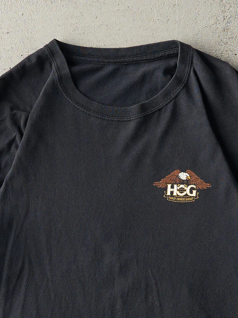 Vintage Y2K Black Harley Owners Group Tee (M) sold by Rebalance Vintage product image thumbnail 3