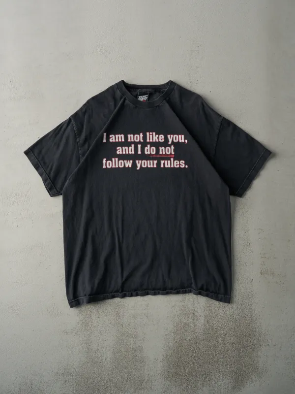 Vintage 03' Faded Black "I Am Not Like You" Tee (M/L) sold by Rebalance Vintage
