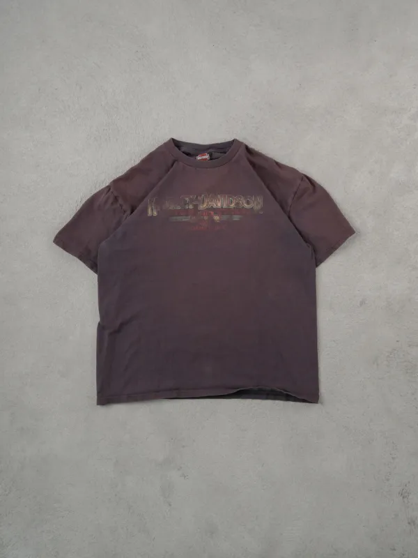 Vintage 90s Washed Black Harley Davidson American Legend Tee (M) sold by Rebalance Vintage