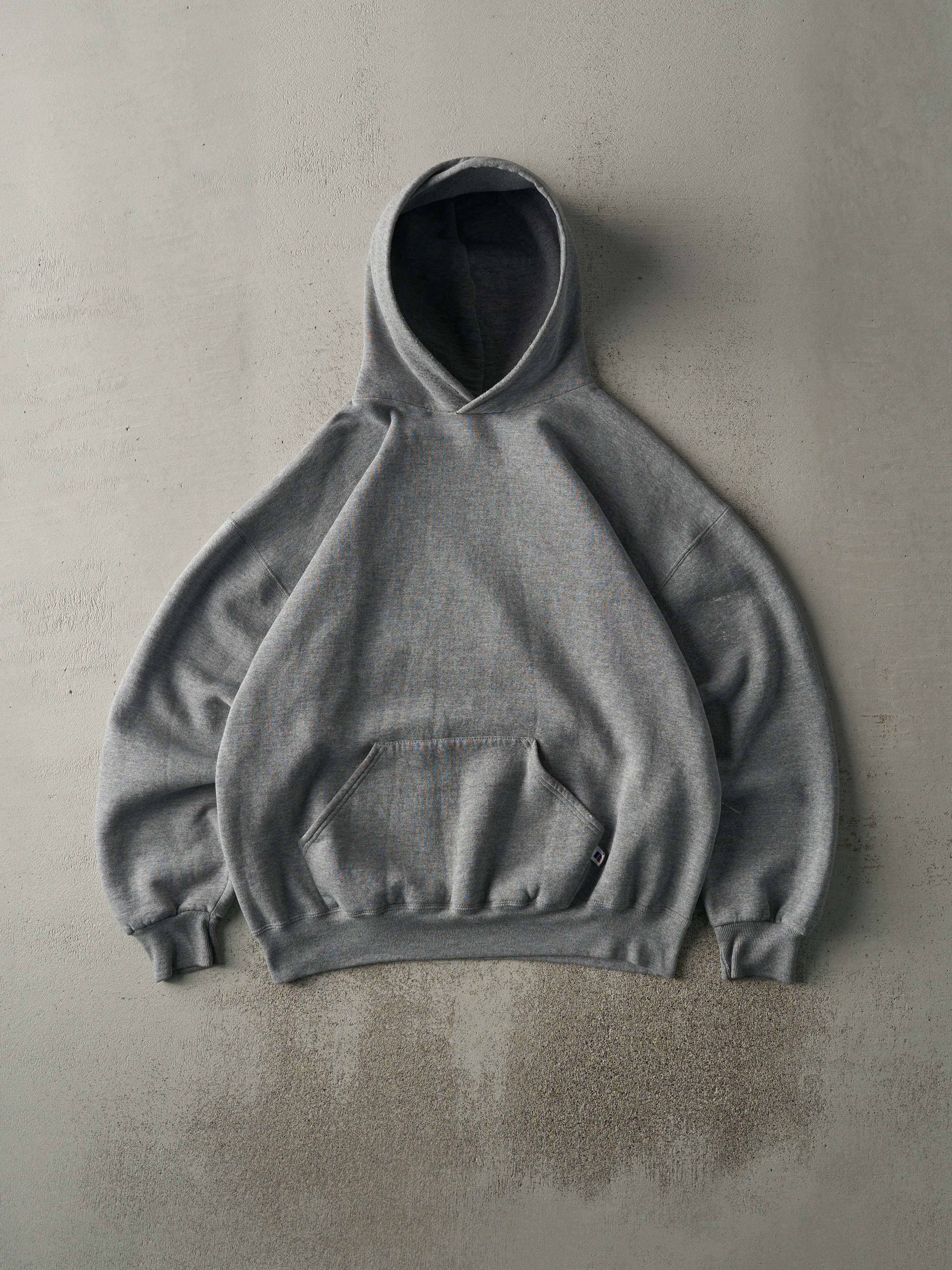 Vintage 90s Grey Russell Athletic Blank Hoodie (L) sold by Rebalance Vintage
