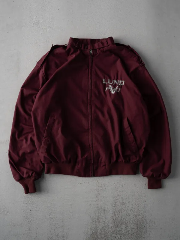 Vintage 80s Maroon Lund V Pro Boat Lightweight Jacket (L) sold by Rebalance Vintage