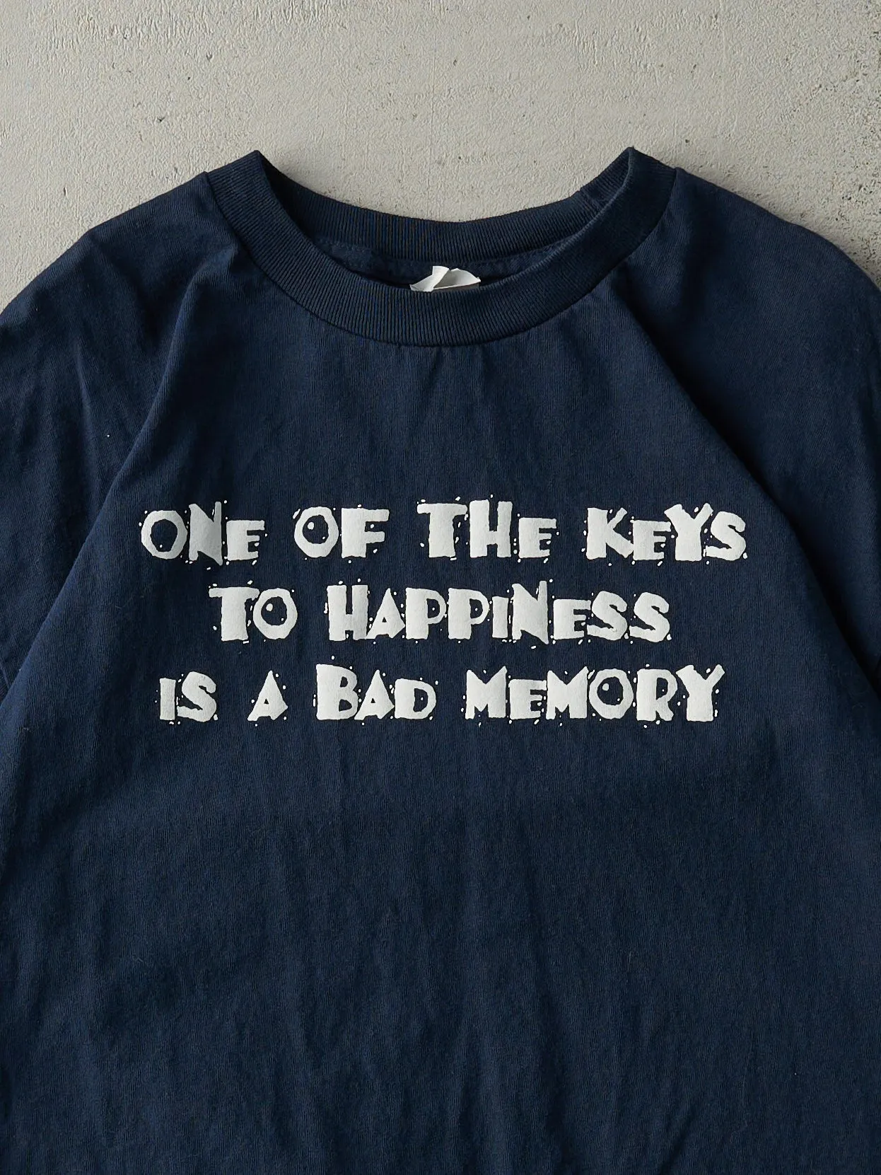 Vintage Y2K Blue "One of the Keys To Happiness" Tee (M) sold by Rebalance Vintage product image thumbnail 2