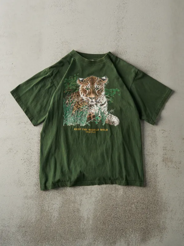 Vintage 90s Forest Green Keep The World Wild Seattle Tee (S) sold by Rebalance Vintage