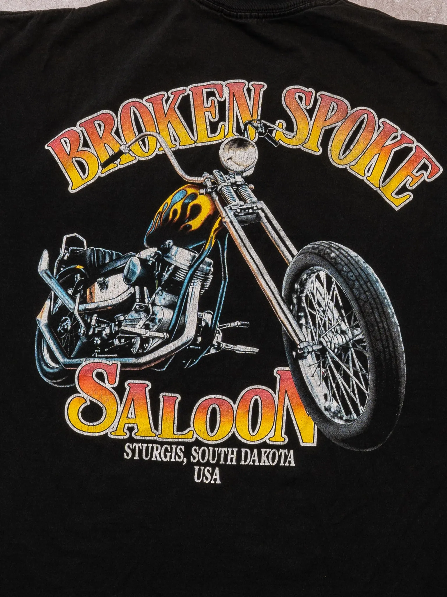 Vintage 90s Black Broken Spoke Saloon Sturgis South Dakota Tee (M) sold by Rebalance Vintage product image thumbnail 4
