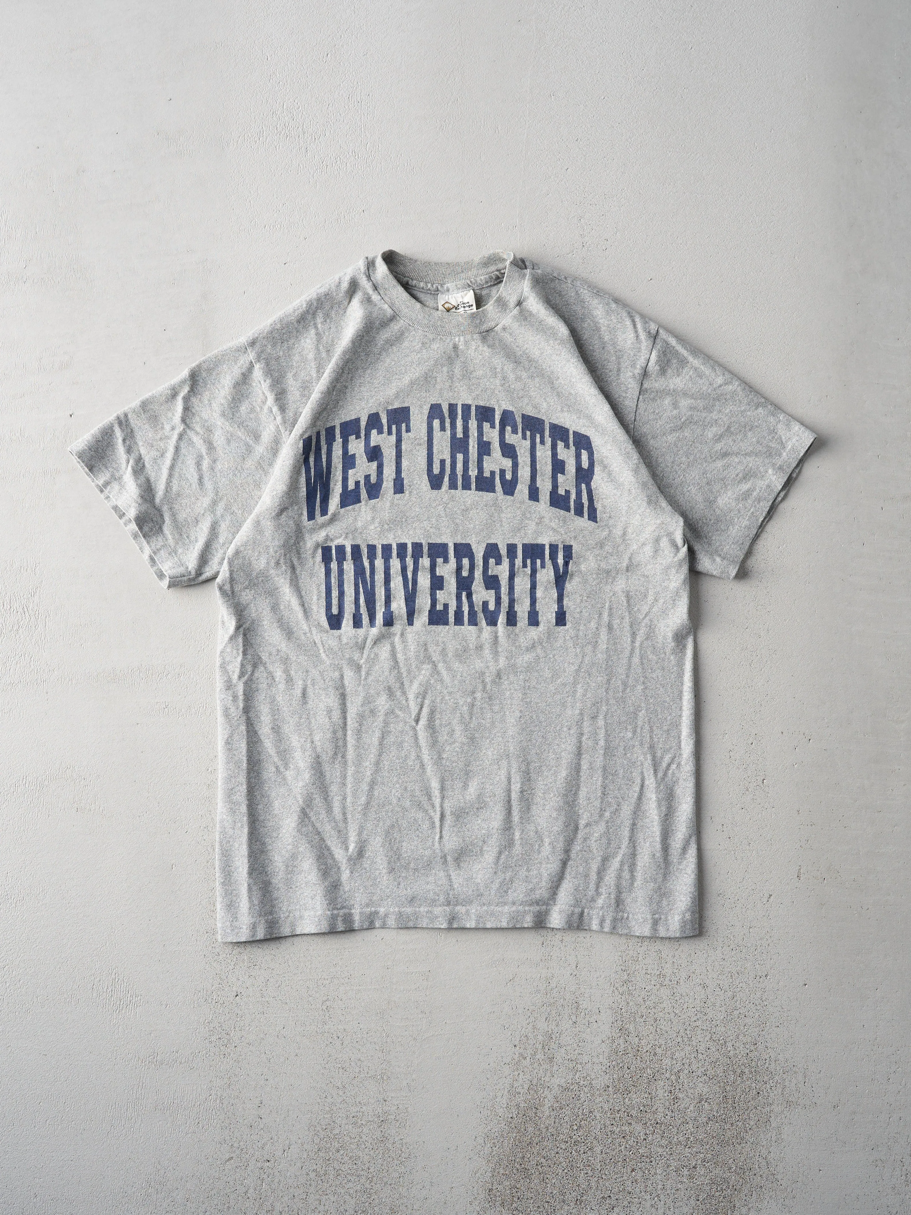 Vintage 90s Grey West Chester University Single Stitch Tee (S) sold by Rebalance Vintage