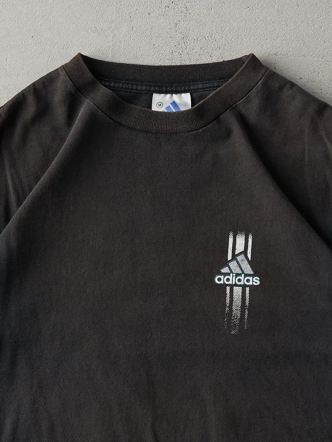 Vintage Y2K Black Adidas Logo Tee (M) sold by Rebalance Vintage product image thumbnail 3
