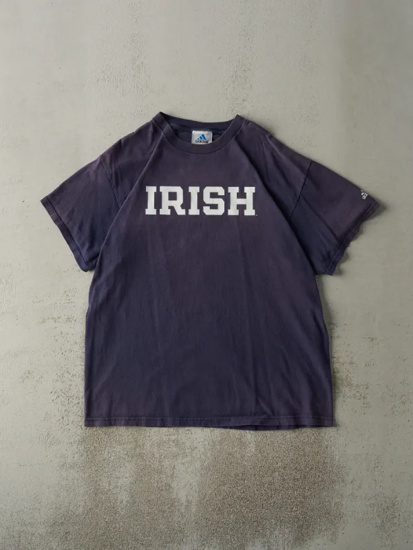 Vintage Y2K Navy Blue Adidas Notre Dame Fighting Irish Tee (L/XL) sold by Rebalance Vintage