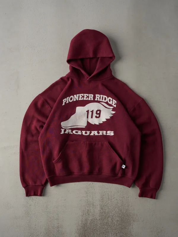 Vintage Y2K Burgundy Russell Athletics School Athletics Hoodie (L) sold by Rebalance Vintage