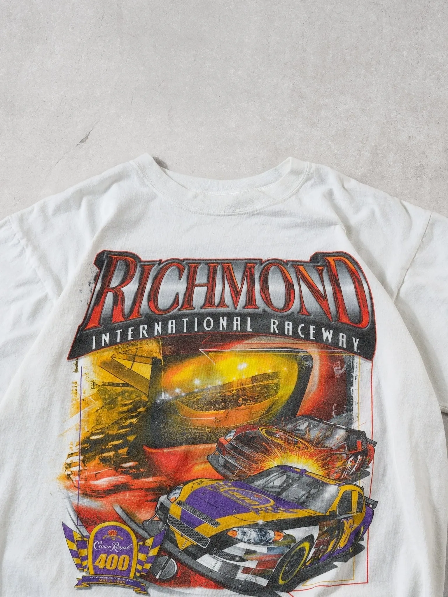 Vintage 09' White Richmond International Raceway Graphic Tee (S/M) sold by Rebalance Vintage product image thumbnail 3