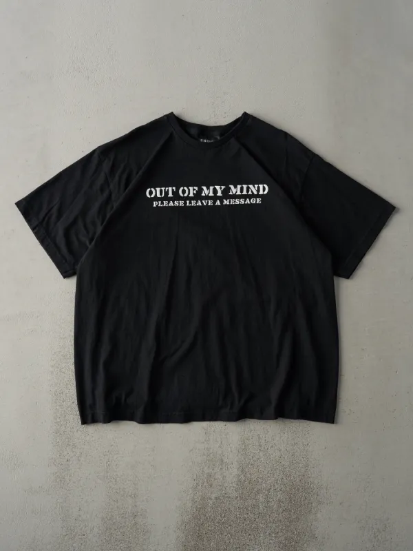 Vintage Y2K Black "Out Of My Mind" Tee (L) sold by Rebalance Vintage