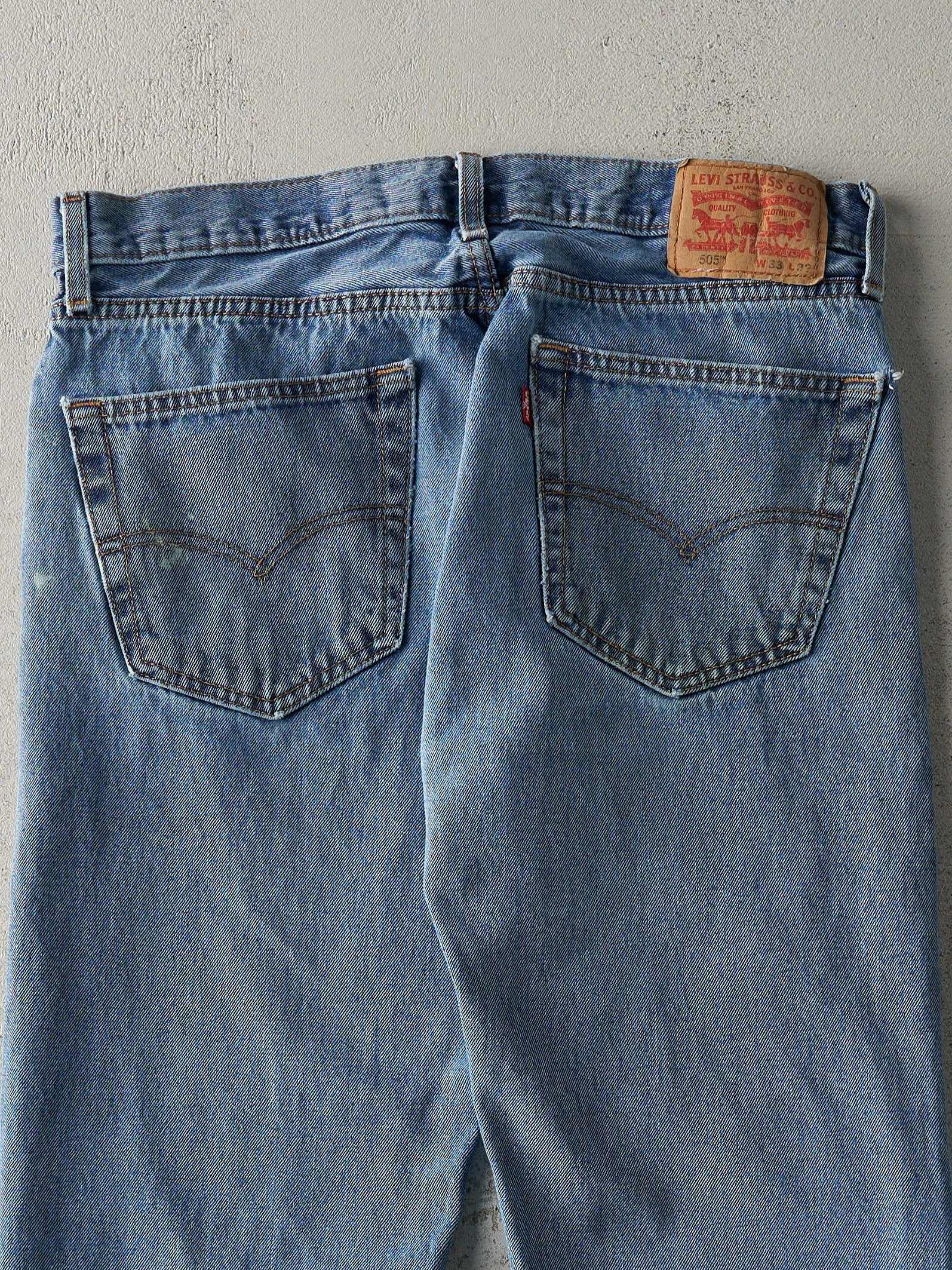Vintage Y2K Mid Wash Levi's 505 Jeans (33.5x31) sold by Rebalance Vintage product image thumbnail 4
