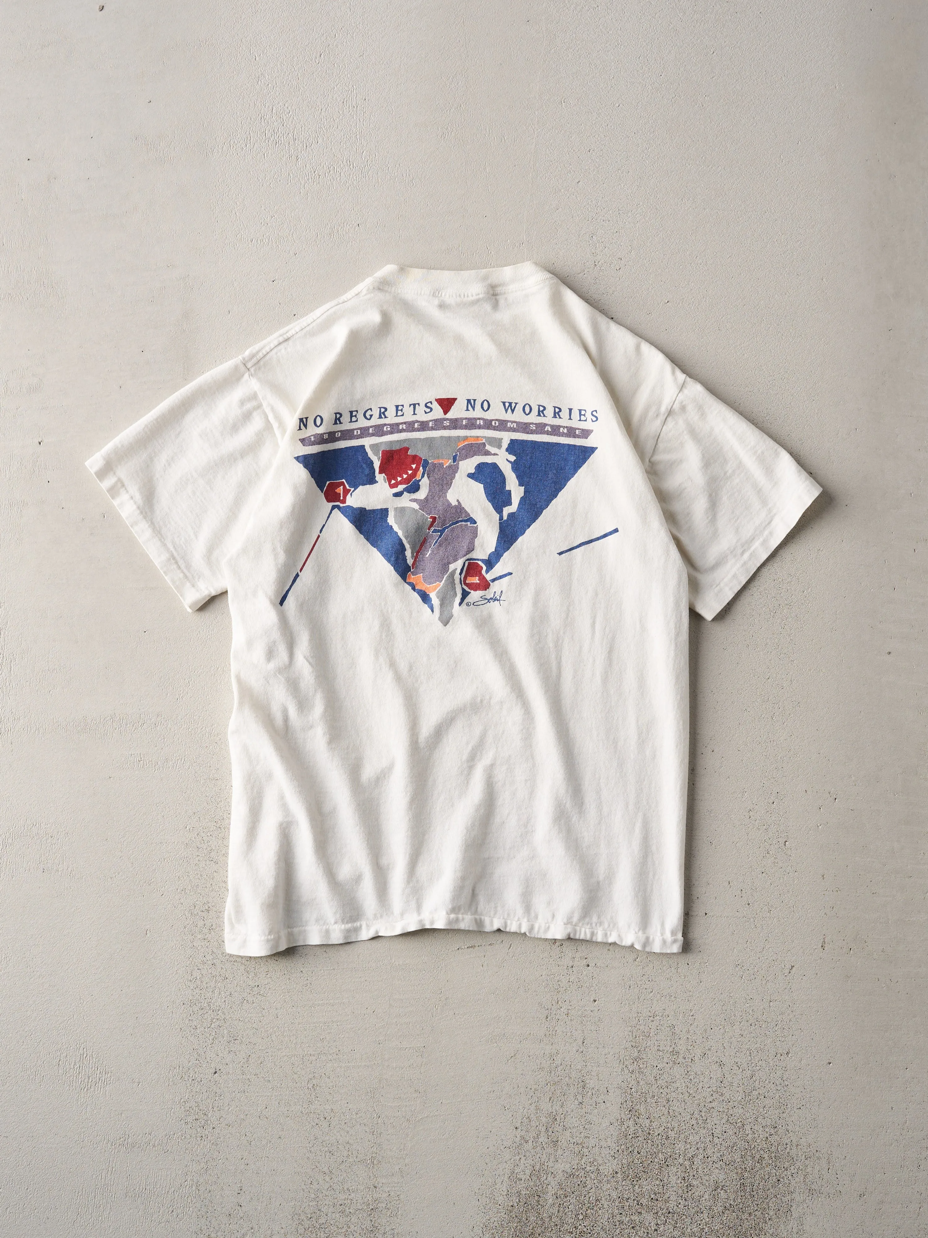 Vintage 90s White Smuglers Notch Ski Single Stitch Tee (S) sold by Rebalance Vintage product image thumbnail 2