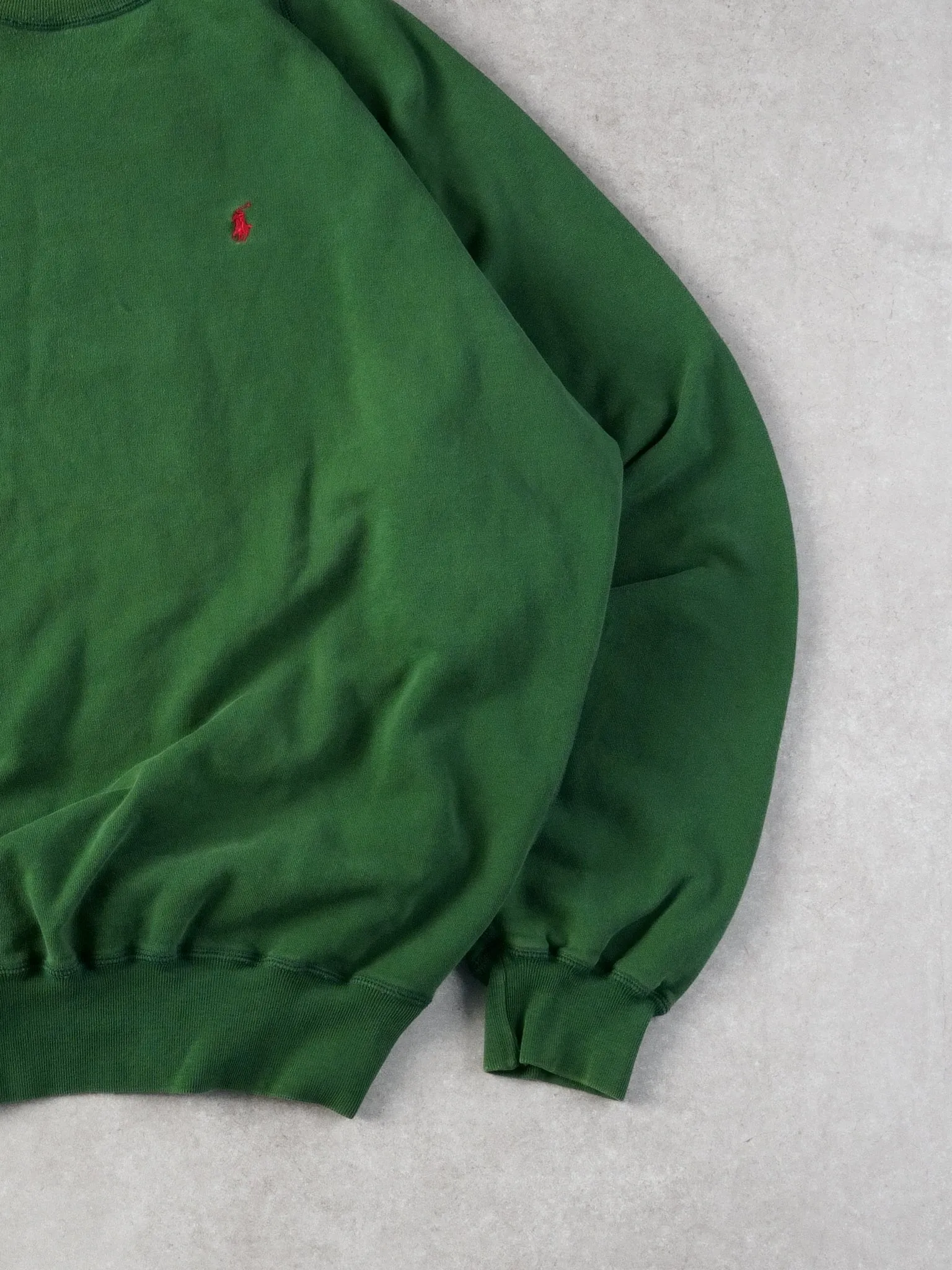 Vintage Green Polo By Ralph Lauren Blank Crewneck (XL) sold by Rebalance Vintage product image thumbnail 3