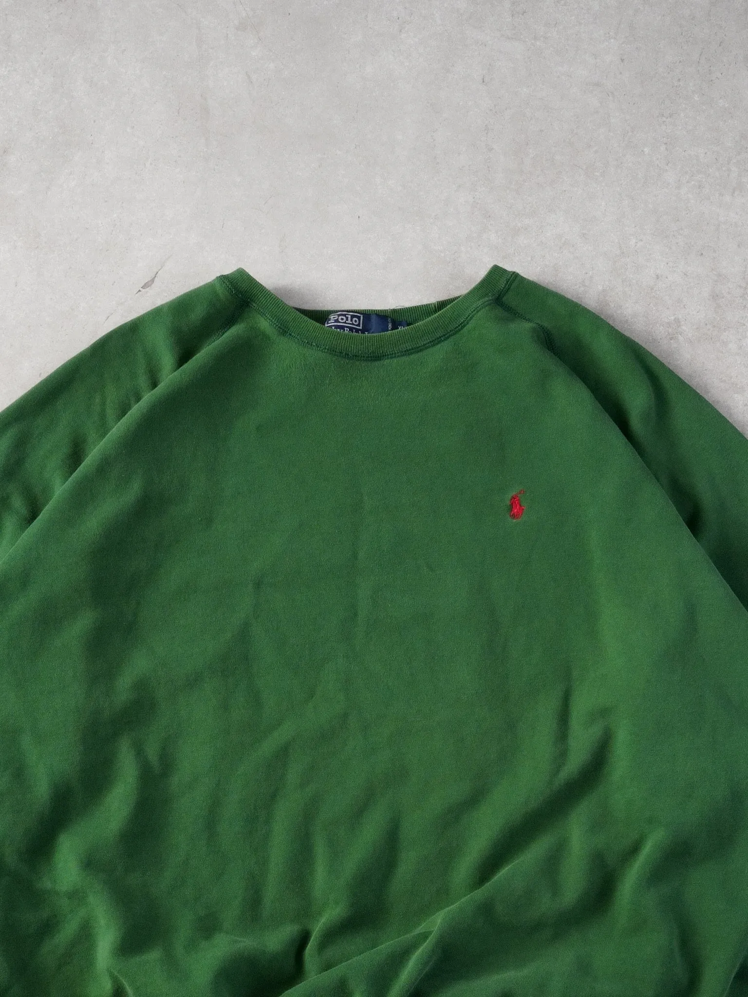Vintage Green Polo By Ralph Lauren Blank Crewneck (XL) sold by Rebalance Vintage product image thumbnail 2