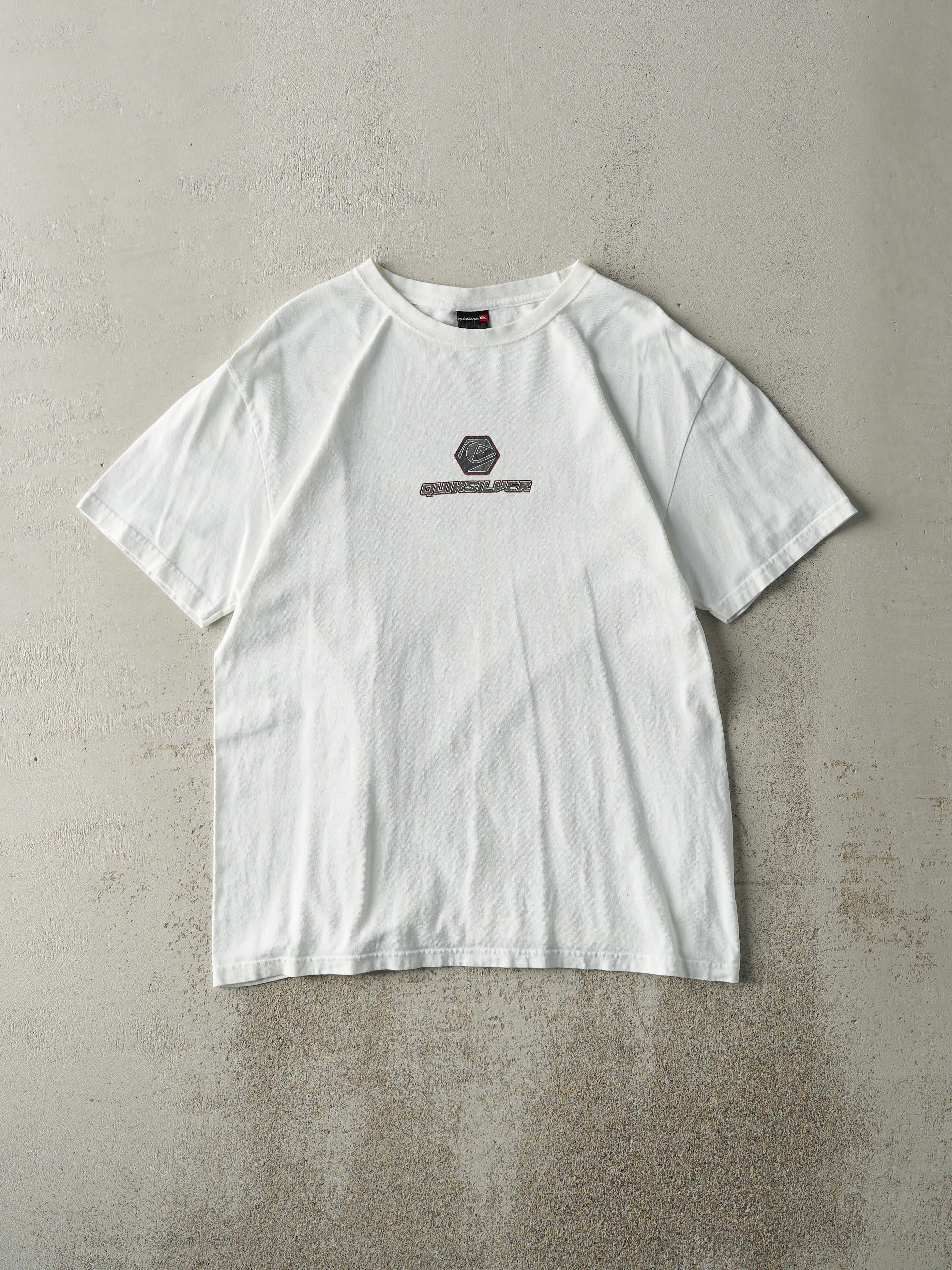 Vintage Y2K White Quiksilver Logo Tee (M) sold by Rebalance Vintage product image thumbnail 2