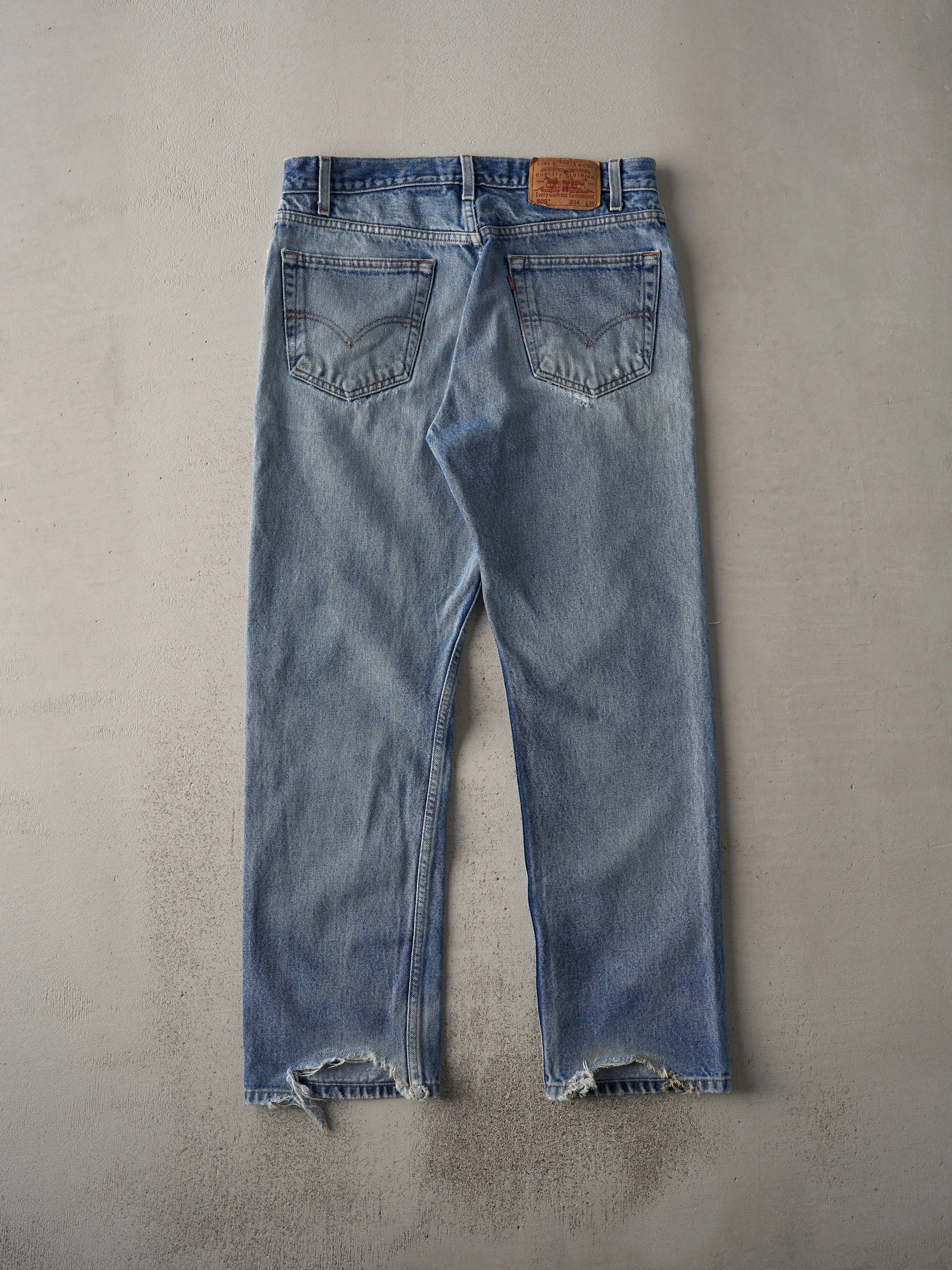 Vintage 90s Mid Wash Distressed Levi's 505 Jeans (34x29) sold by Rebalance Vintage product image thumbnail 2