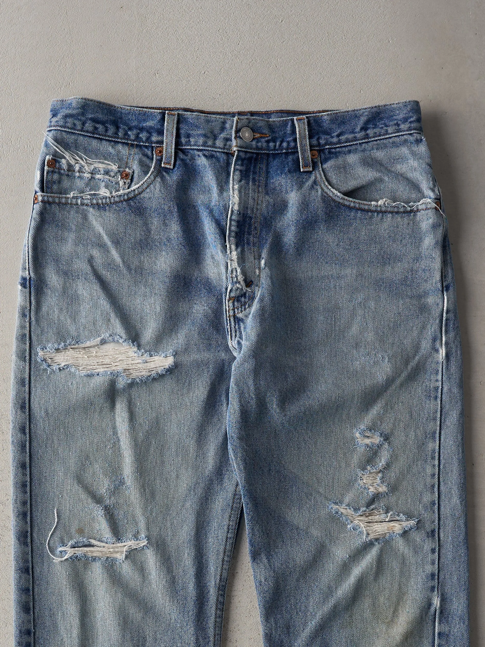 Vintage 90s Mid Wash Distressed Levi's 505 Jeans (34x29) sold by Rebalance Vintage product image thumbnail 3