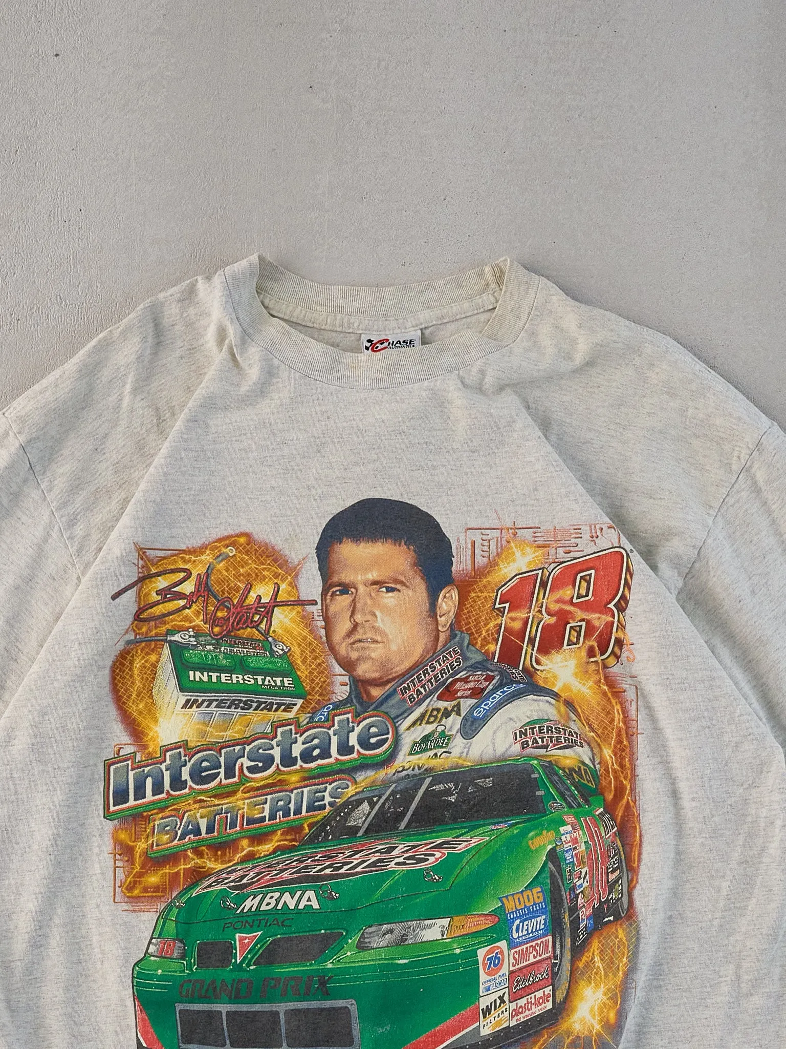 Vintage 00' Grey Interstate Battery Nascar Racing #18 Graphic Tee (L) sold by Rebalance Vintage product image thumbnail 3