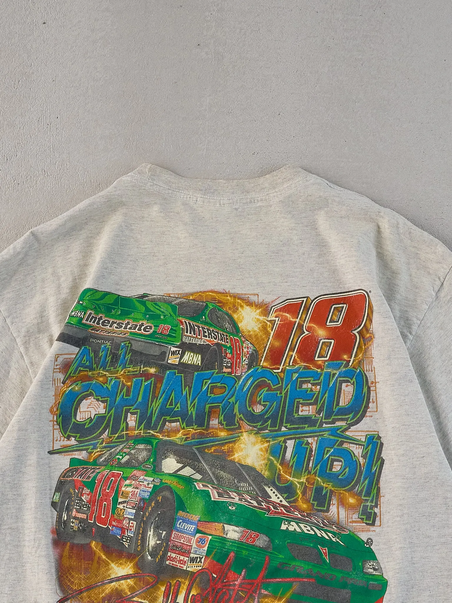 Vintage 00' Grey Interstate Battery Nascar Racing #18 Graphic Tee (L) sold by Rebalance Vintage product image thumbnail 4