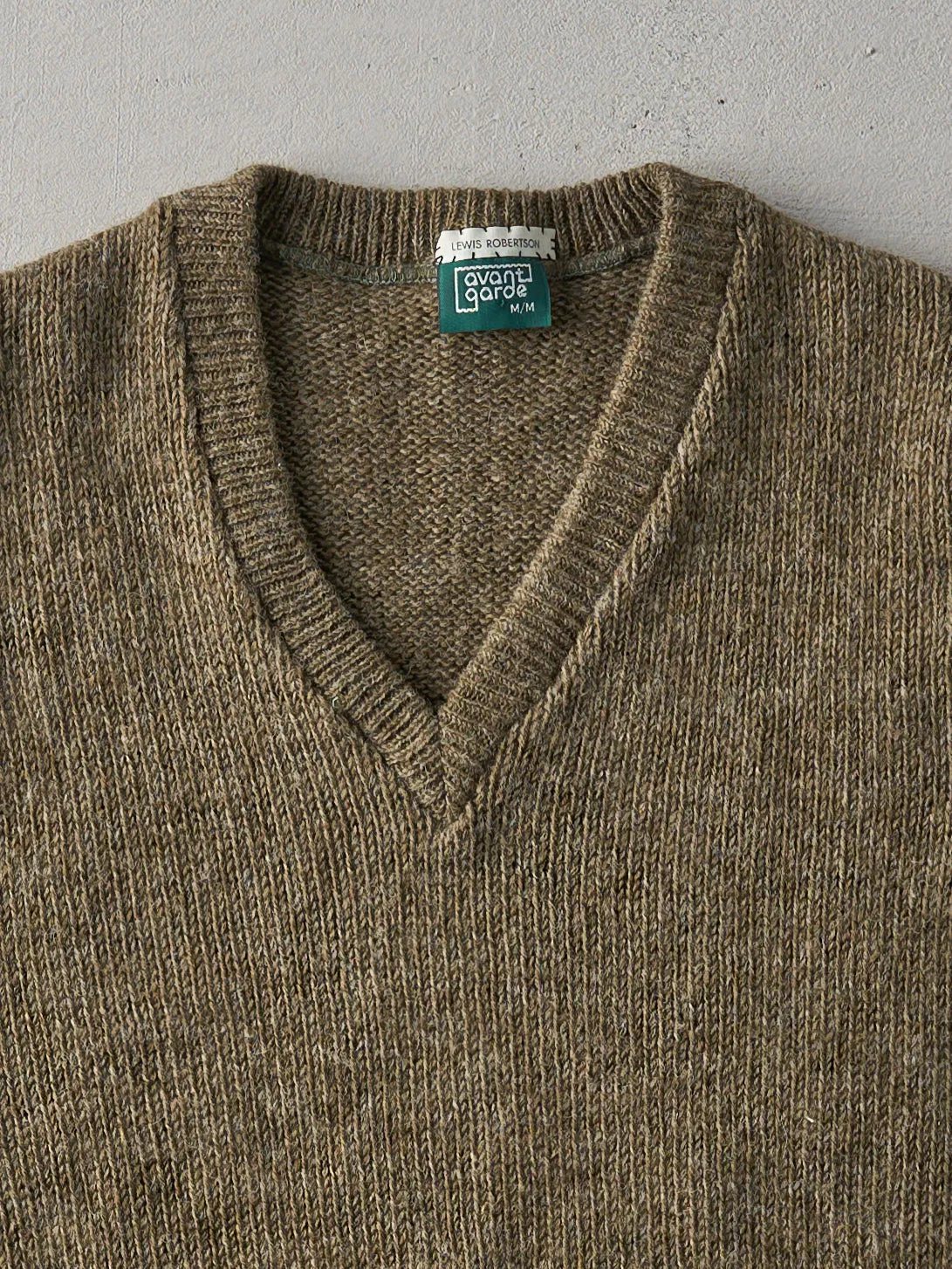 Vintage 90s Brown Avant Garde Knit Sweater Vest (M) sold by Rebalance Vintage product image thumbnail 2