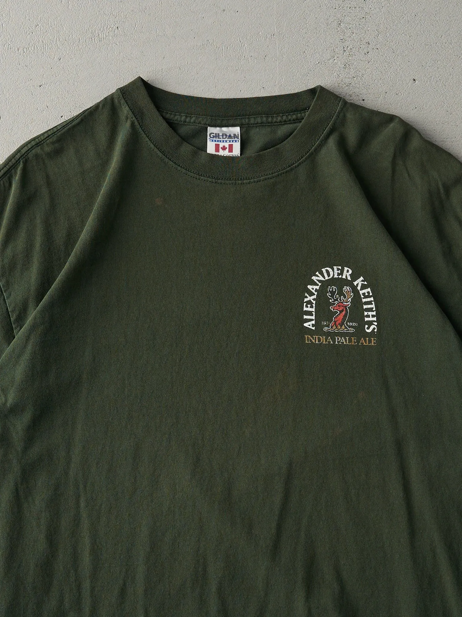 Vintage Y2K Forest Green Alexander Keiths Tee (M/L) sold by Rebalance Vintage product image thumbnail 2