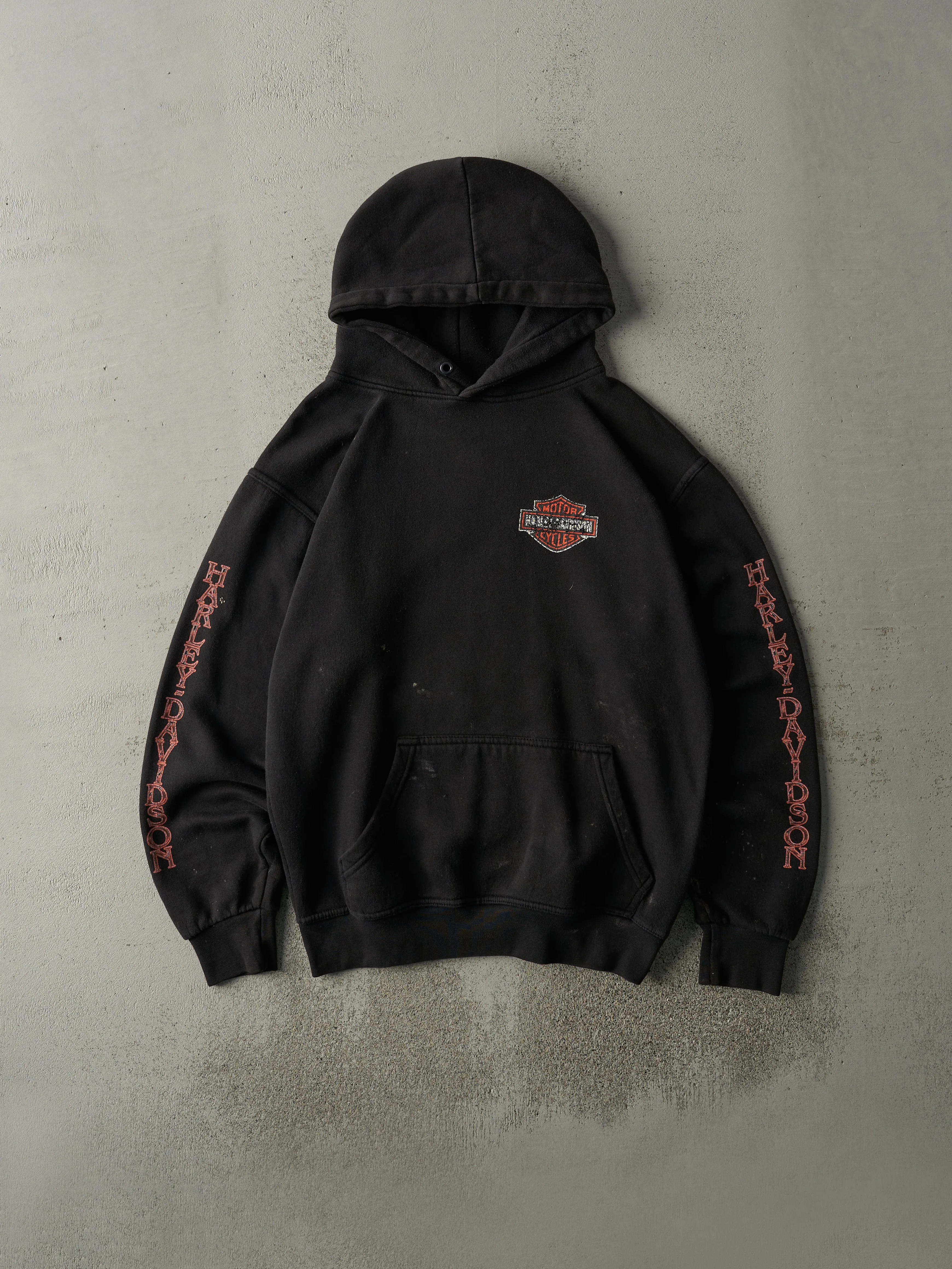 Vintage Y2K Black Harley Davidson "It's Time to Ride" Hoodie (M) sold by Rebalance Vintage