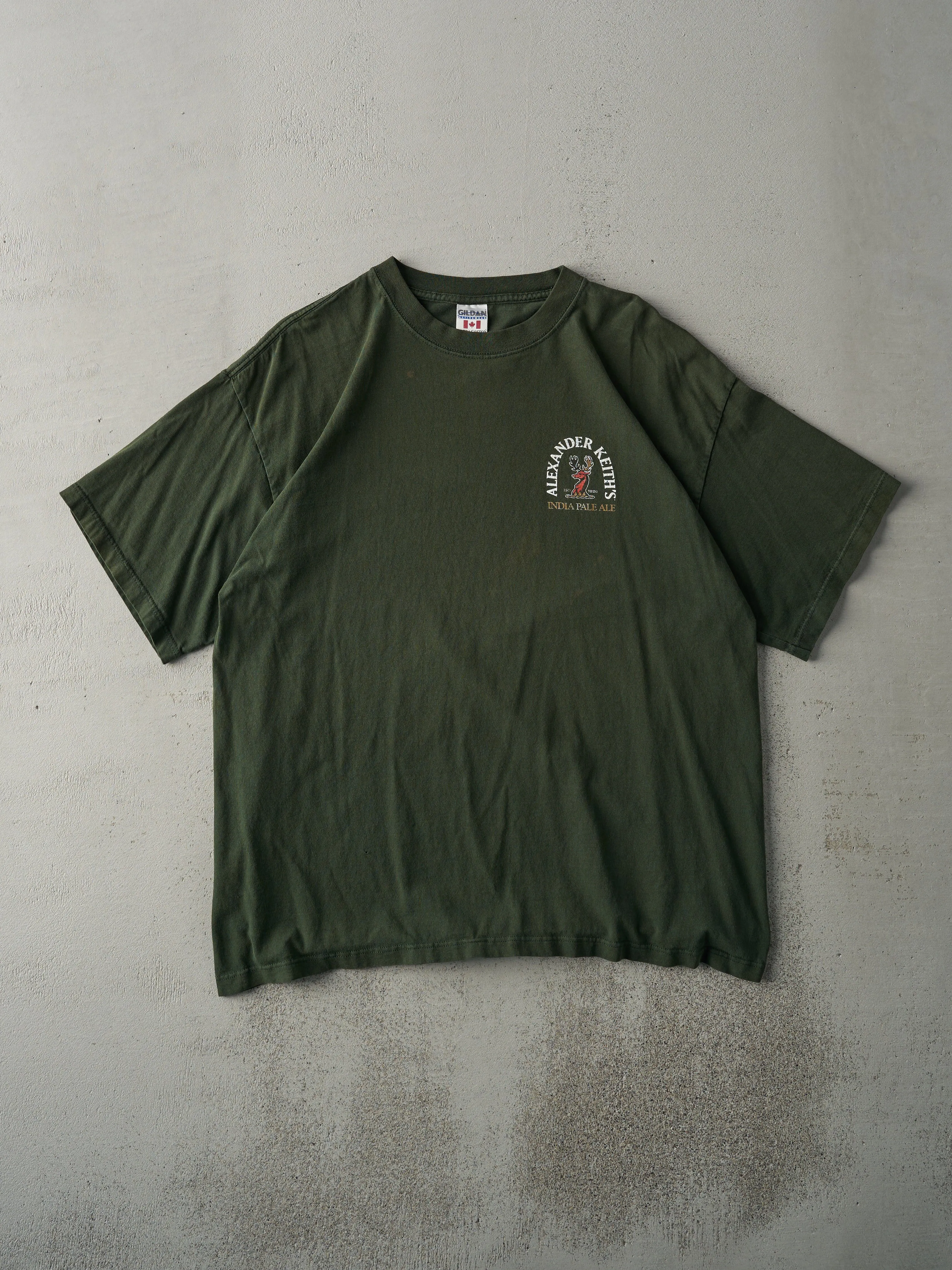 Vintage Y2K Forest Green Alexander Keiths Tee (M/L) sold by Rebalance Vintage