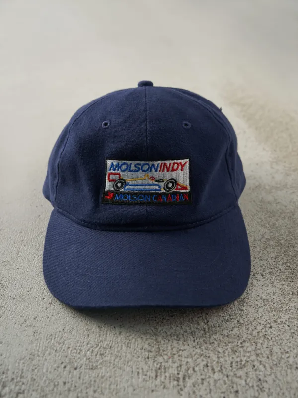 Vintage Y2K Navy Blue Molson Indy Racing Embroidered Strap Back sold by Rebalance Vintage