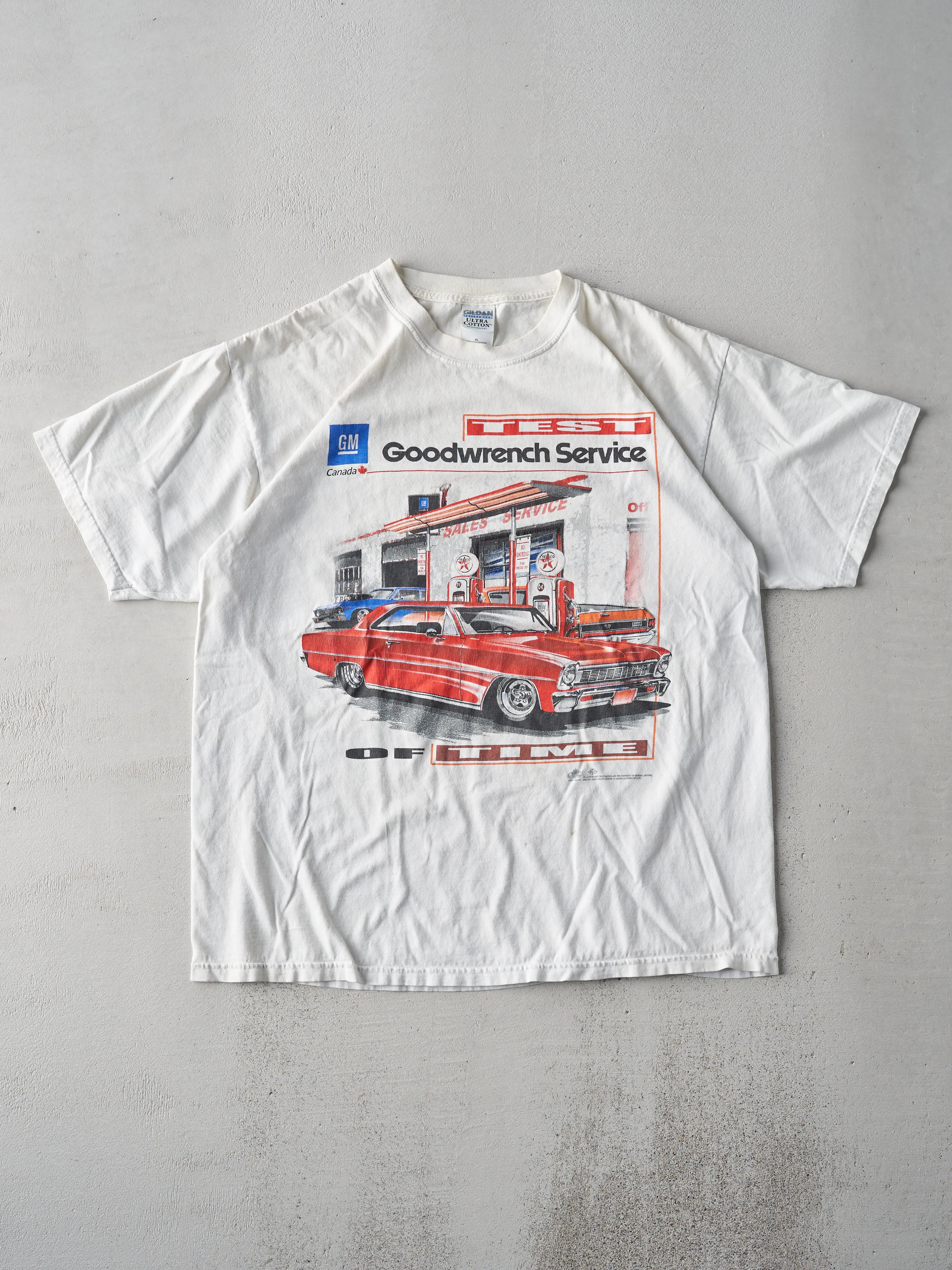 Vintage White GM Canada Goodwrench Tee (L) sold by Rebalance Vintage