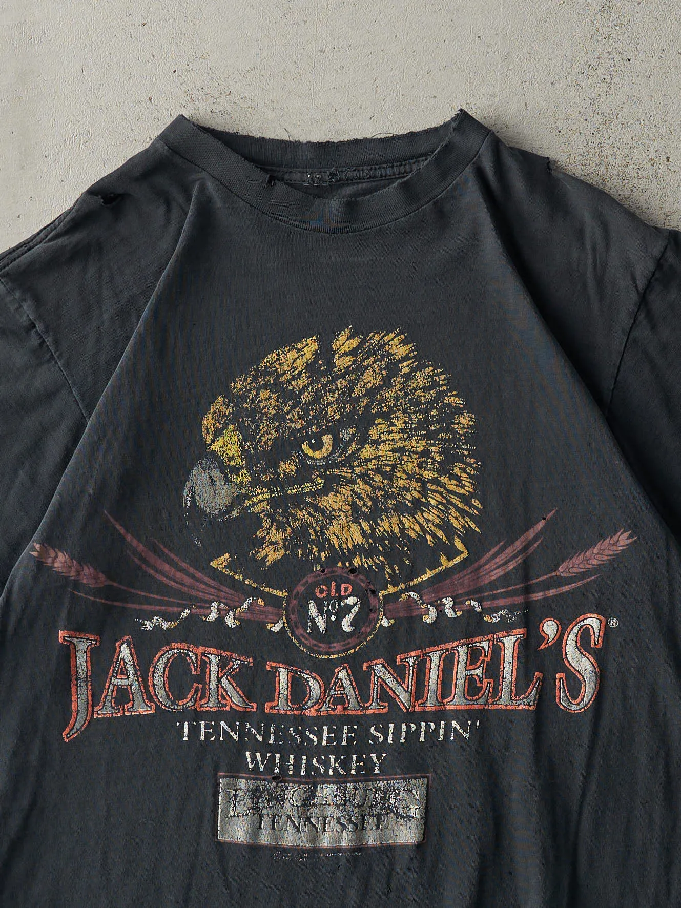 Vintage 90s Faded Black Jack Daniels Single Stitch Tee (M) sold by Rebalance Vintage product image thumbnail 3