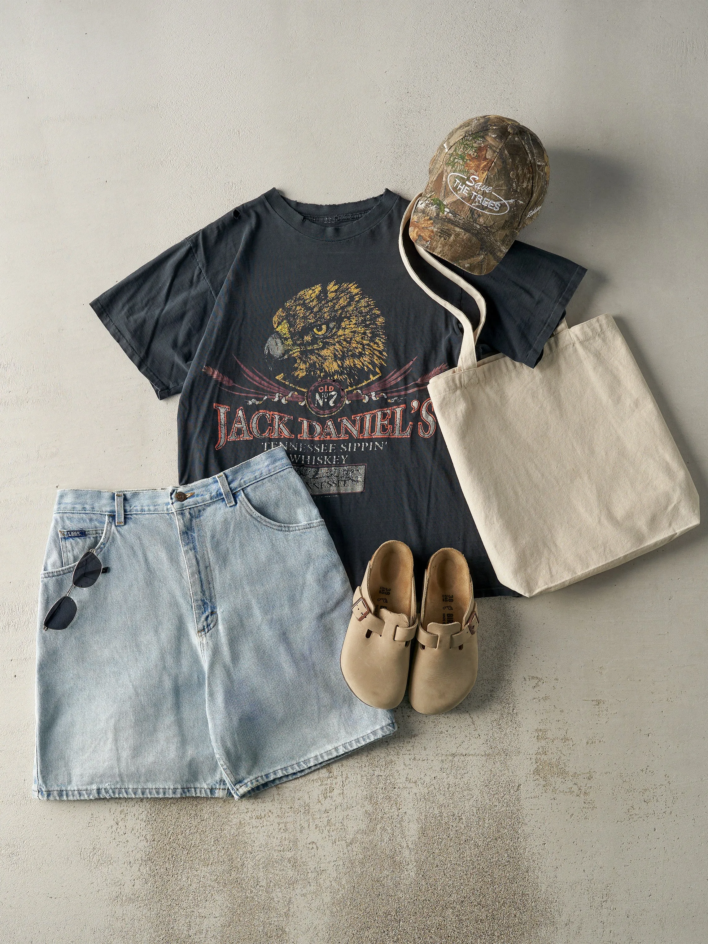 Vintage 90s Faded Black Jack Daniels Single Stitch Tee (M) sold by Rebalance Vintage product image thumbnail 2