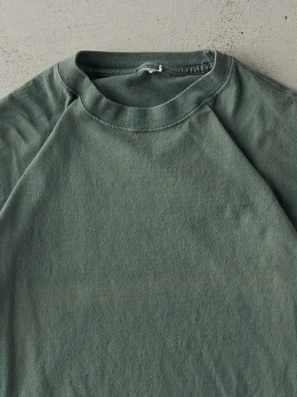 Vintage 90s Washed Green Blank Tee (M) sold by Rebalance Vintage product image thumbnail 2