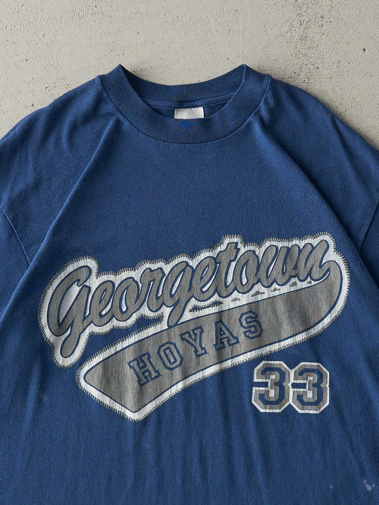 Vintage 90s Blue Georgetown University Hoyas Single Stitch Tee (M/L) sold by Rebalance Vintage product image thumbnail 2
