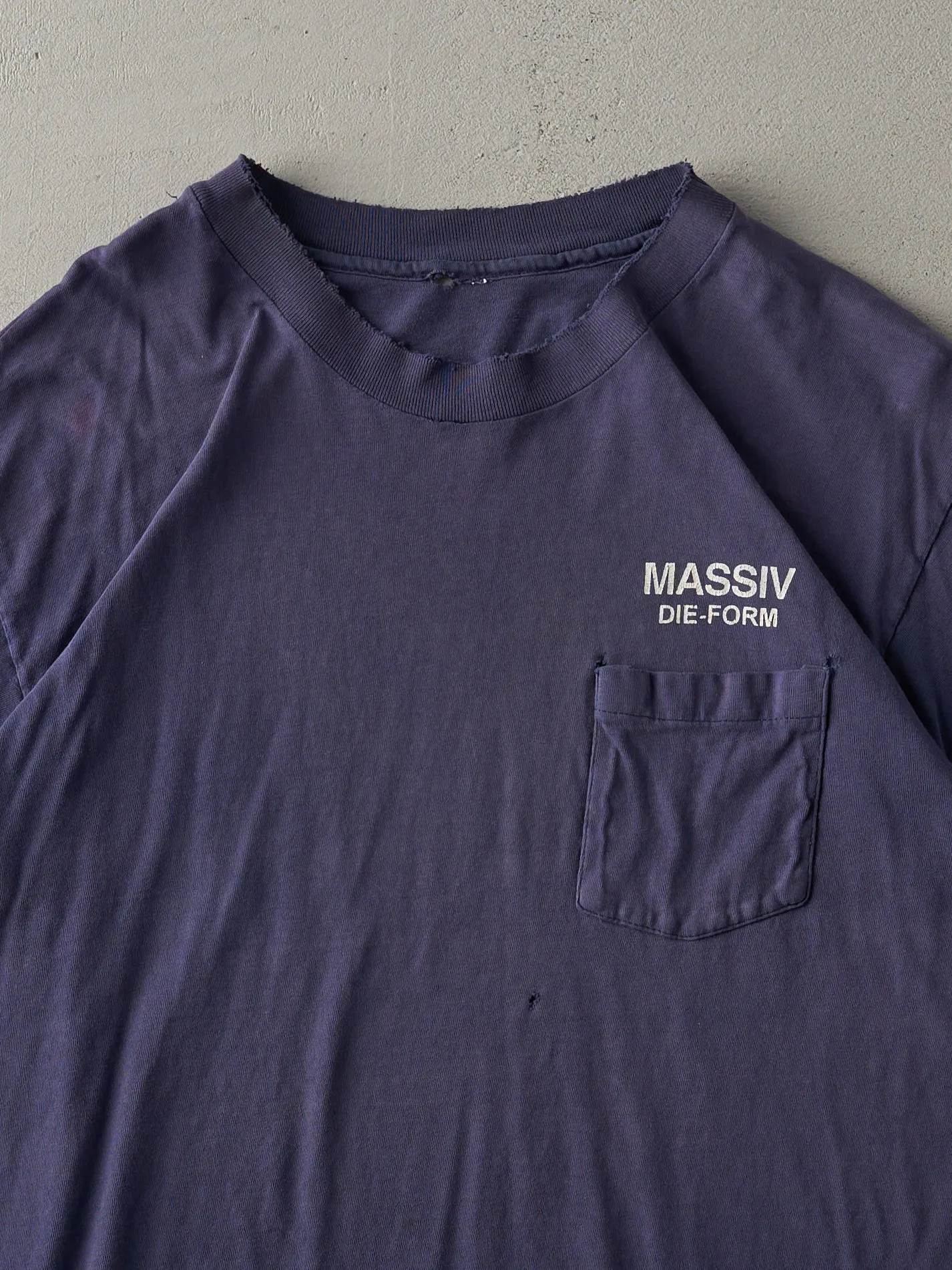 Vintage 90s Navy Blue Massiv Pocket Tee (M) sold by Rebalance Vintage product image thumbnail 2