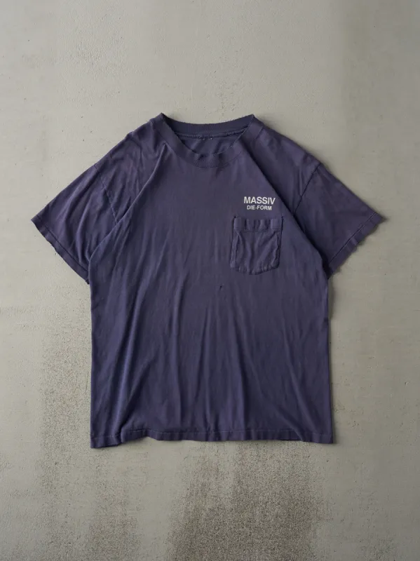 Vintage 90s Navy Blue Massiv Pocket Tee (M) sold by Rebalance Vintage