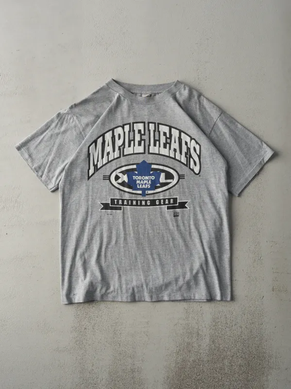 Vintage 90s Grey Toronto Maple Leafs Single Stitch Tee (M) sold by Rebalance Vintage
