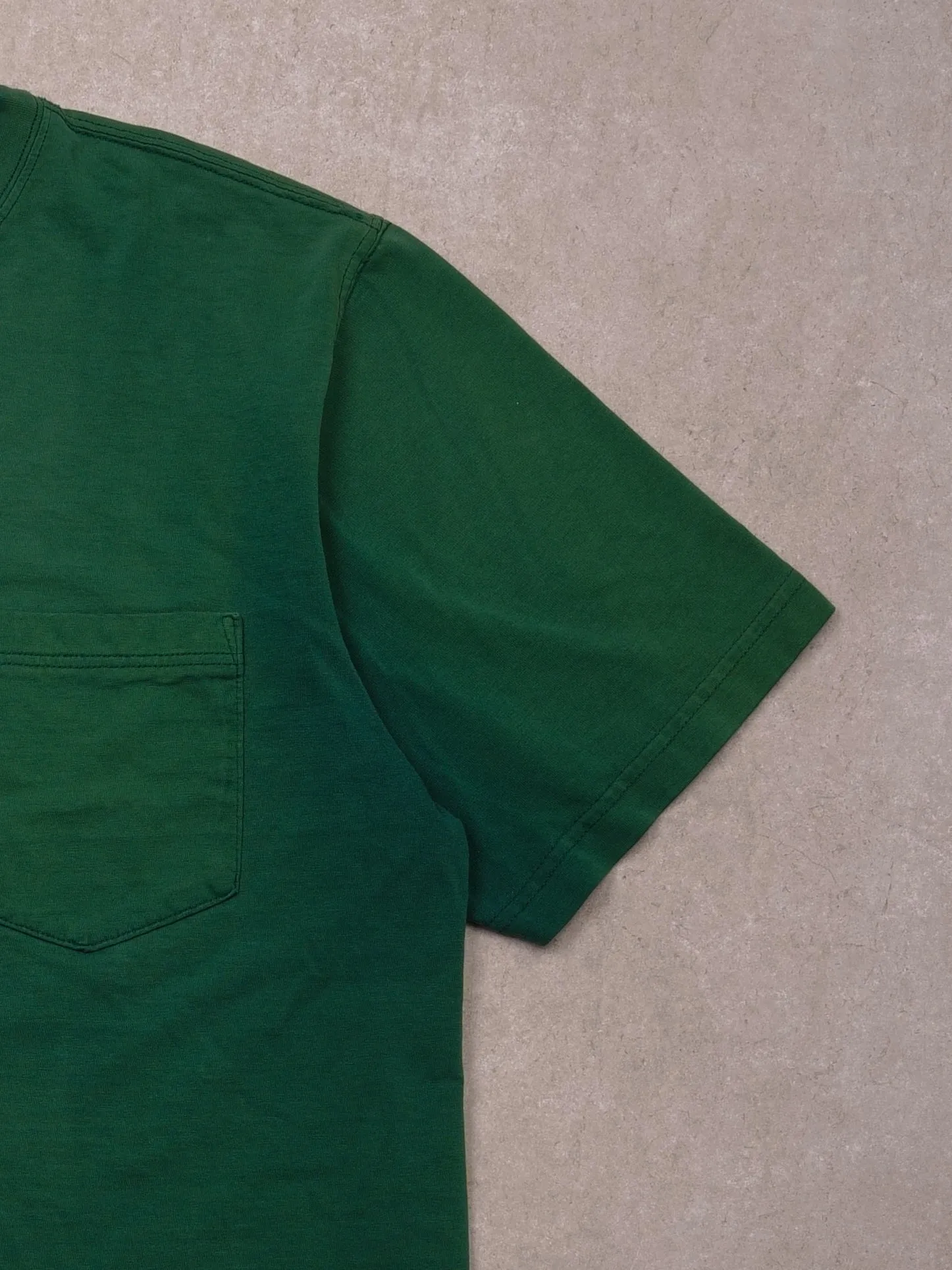 Vintage 90s Sunfaded Pine Green LL Bean Blank Tee (L) sold by Rebalance Vintage product image thumbnail 3